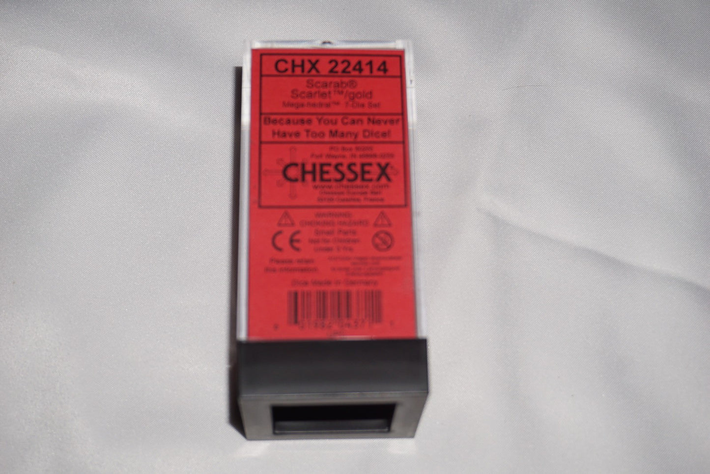 Chessex 22414 Scarab Scarlett Mega-Hedral RPG 7 CHX Dice Set NEW Sealed