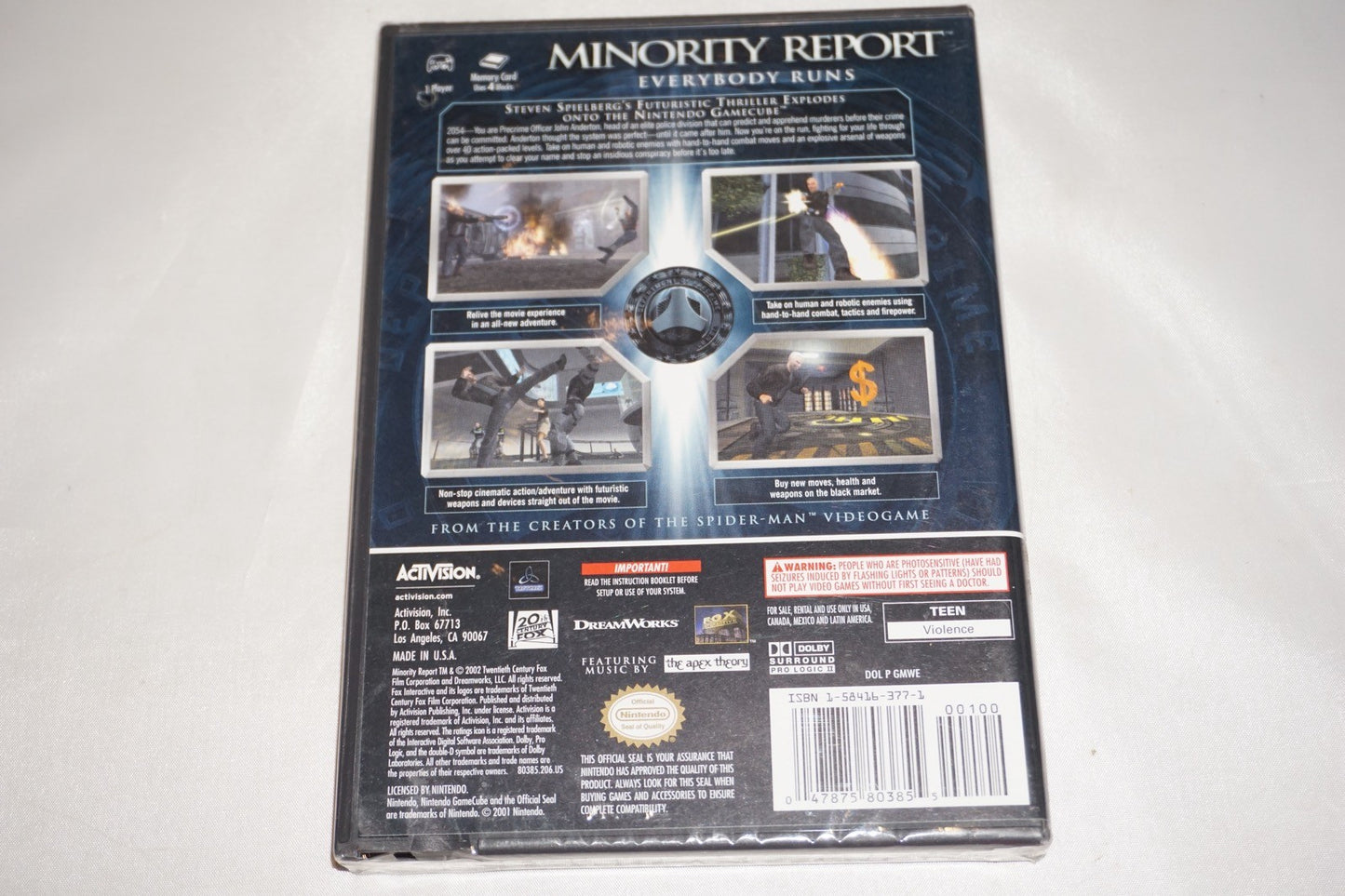 Minority Report (Nintendo Gamecube) NEW Factory Sealed