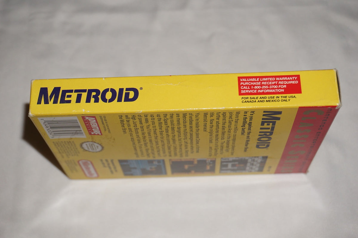 Metroid Classic Series Yellow (Nintendo NES) Complete in Box CIB
