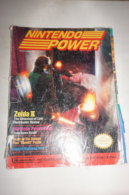 January/February 1989 Zelda II Nintendo Power Magazine #9 Poster