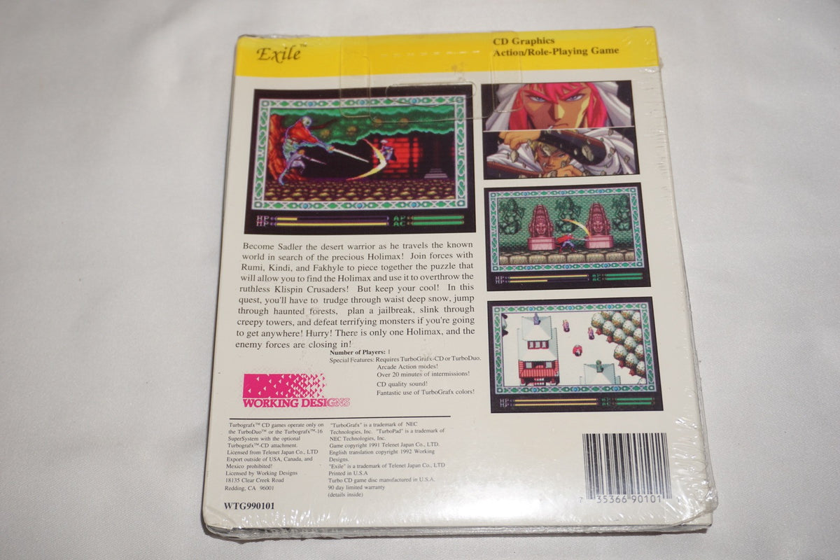 Exile (TurboGrafx CD tgcd Turbo Grafx) NEW Sealed in Box