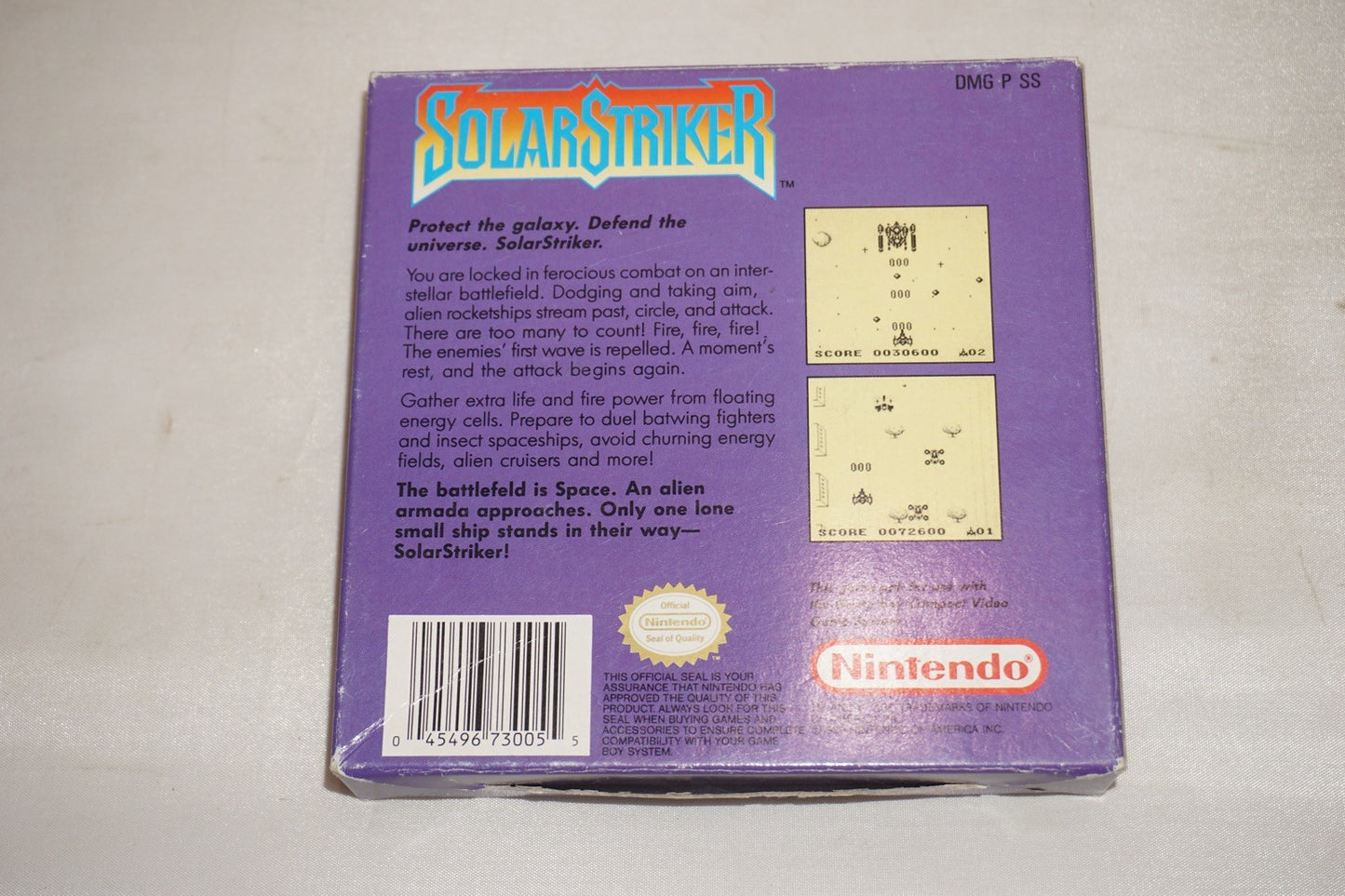 Solar Striker (Nintendo Gameboy Game Boy GB) Complete CIB Authentic