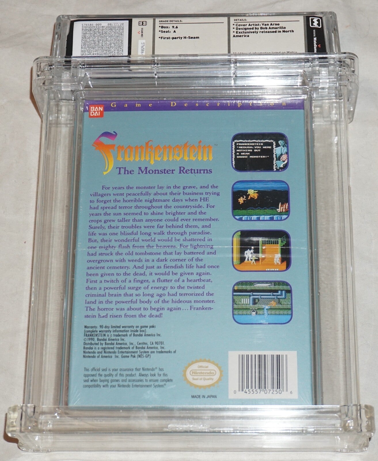 Frankenstein Monster Returns (Nintendo NES) WATA 9.6 A NEW Factory Sealed
