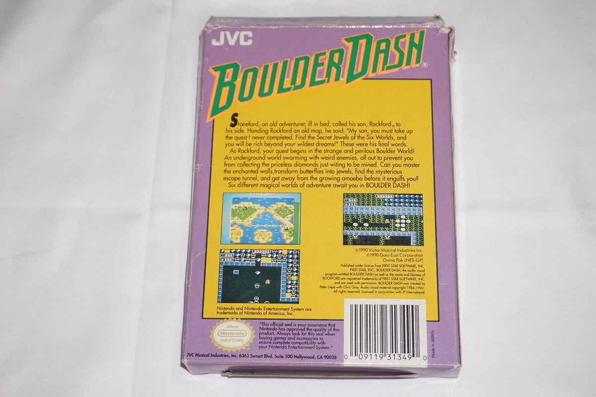 Boulder Dash (Nintendo NES) Complete in Box CIB