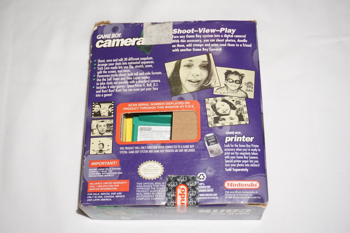 Green Camera (Nintendo Game Boy Gameboy) Complete in Box CIB Tested