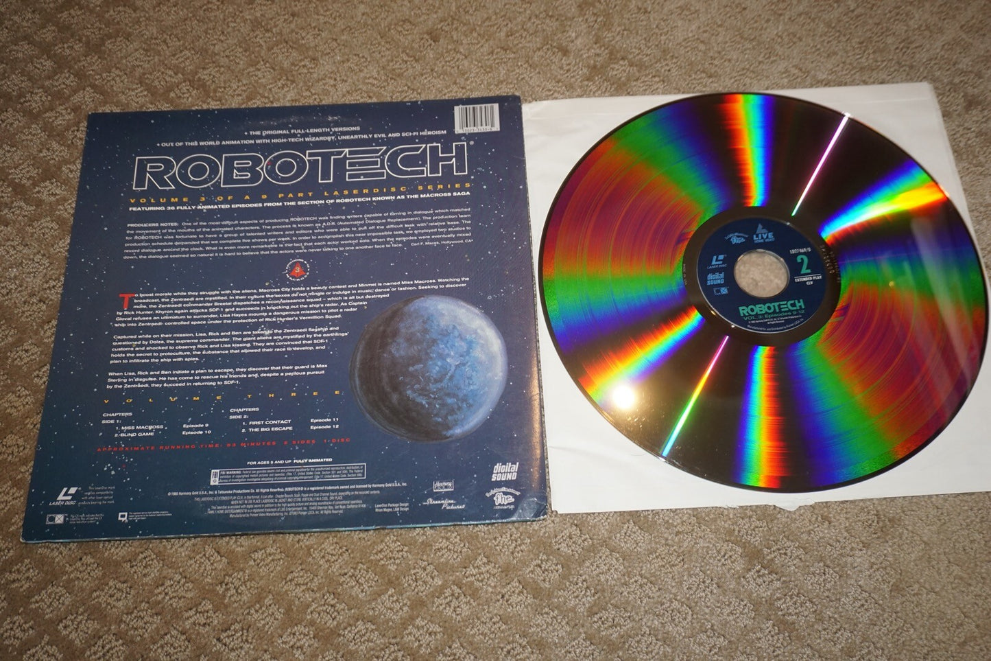 Robotech Volume 3 Laserdisc Episodes 9-12