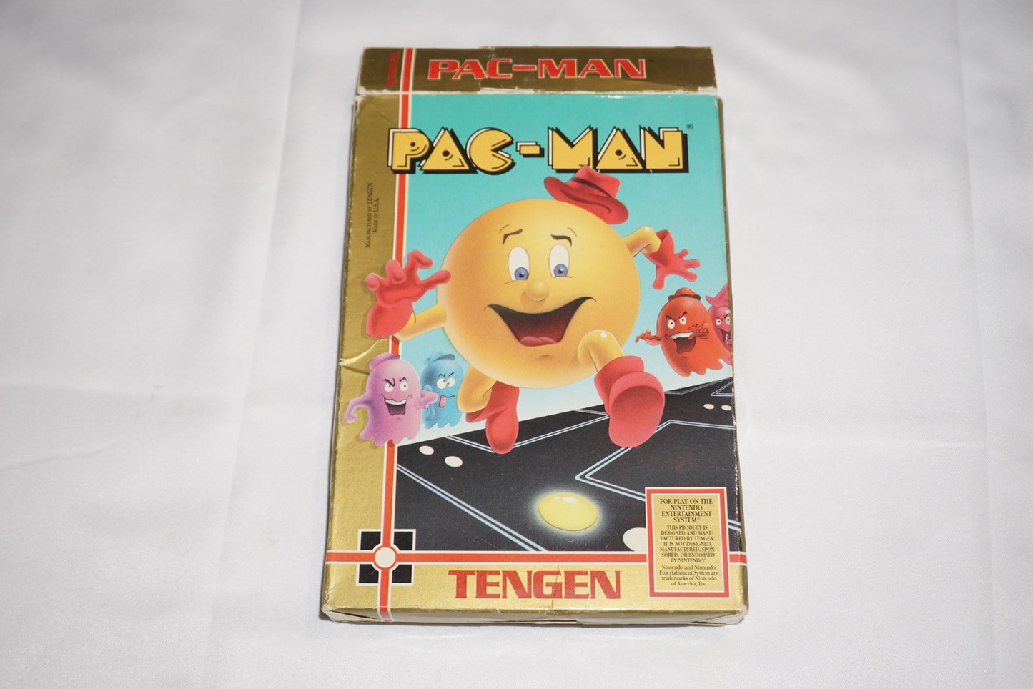 Pac Man Tengen (Nintendo NES) Complete in Box w/ Poster CIB