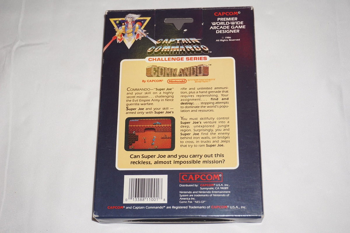 Commando Hangtab (Nintendo NES) Complete in Box w/ Poster CIB