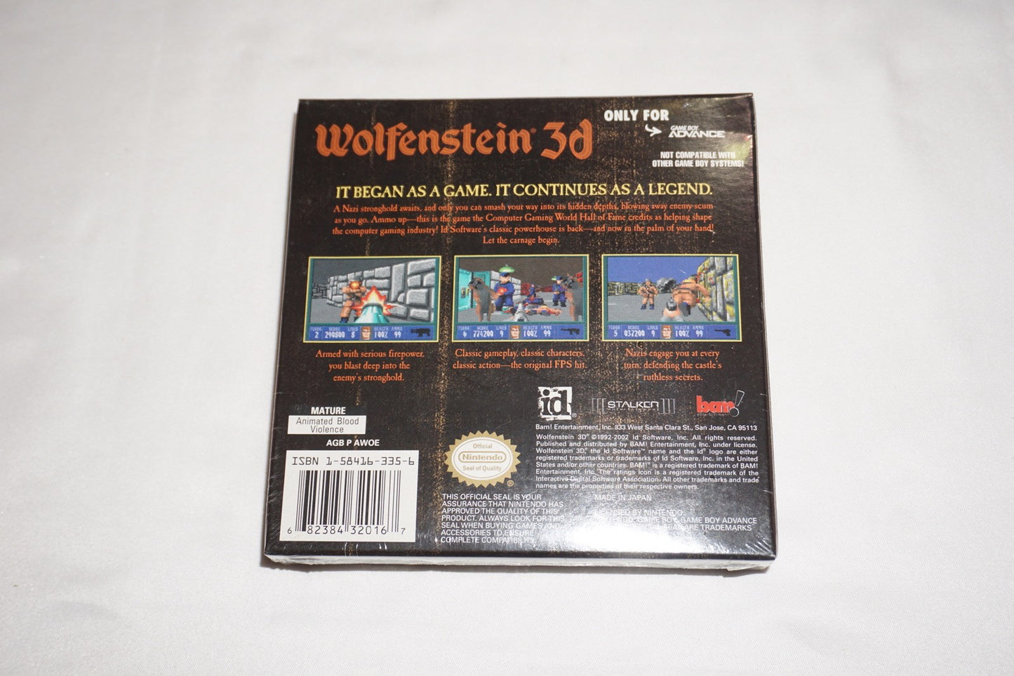 Wolfenstein 3D (Nintendo Game Boy Advance GBA) NEW Sealed