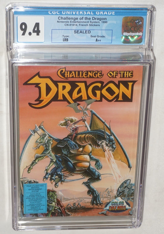 Challenge of the Dragon (Nintendo NES) CGC 9.4 A++ NEW Sealed