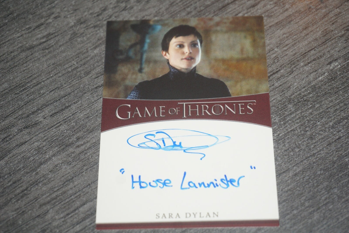 Sara Dylan Bernadette Autograph Game of Thrones Iron Anniversary Inscription
