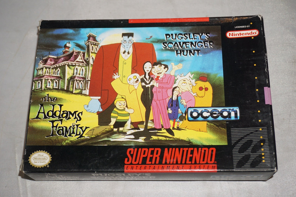 Pugsley's Scavenger Hunt Addams Family (Super Nintendo SNES) Complete in Box CIB