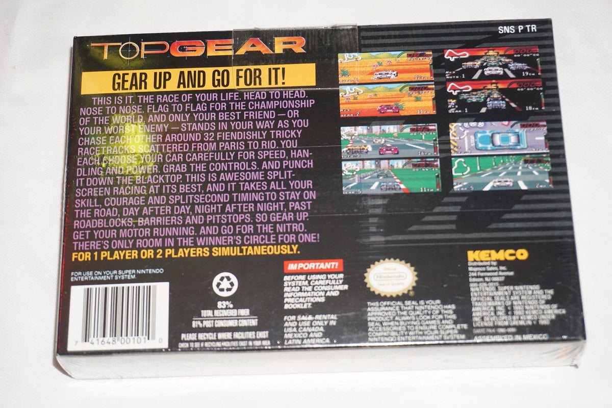 Top Gear 1 (Super Nintendo SNES) NEW Sealed