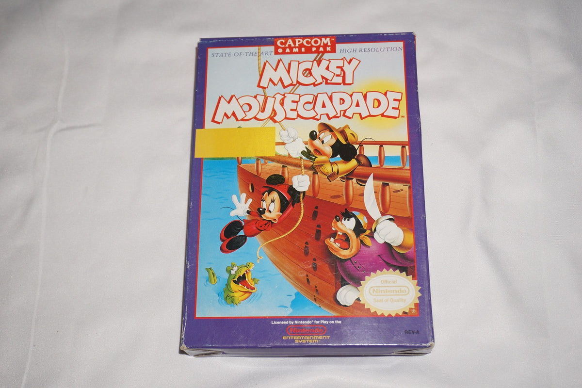 Mickey’s Mousecapade (Nintendo NES) Complete in Box w/ Reg CIB Misprint