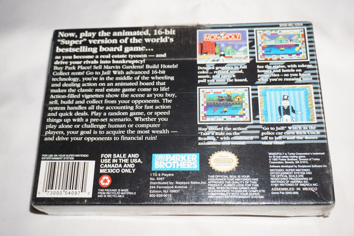 Monopoly (Super Nintendo SNES) NEW Sealed