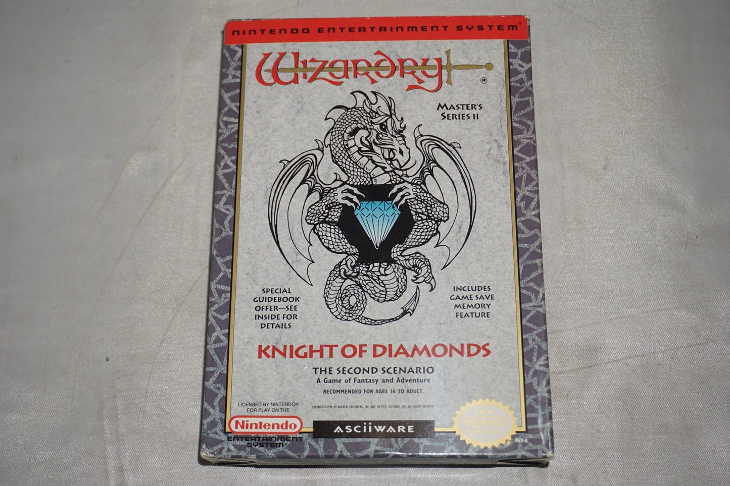 Wizardry Knight of Diamonds (Nintendo NES) Complete in Box CIB