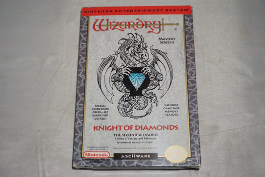 Wizardry Knight of Diamonds (Nintendo NES) Complete in Box CIB