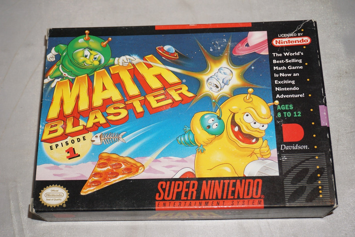 Math Blaster Episode One 1 (Super Nintendo SNES) Complete in Box CIB