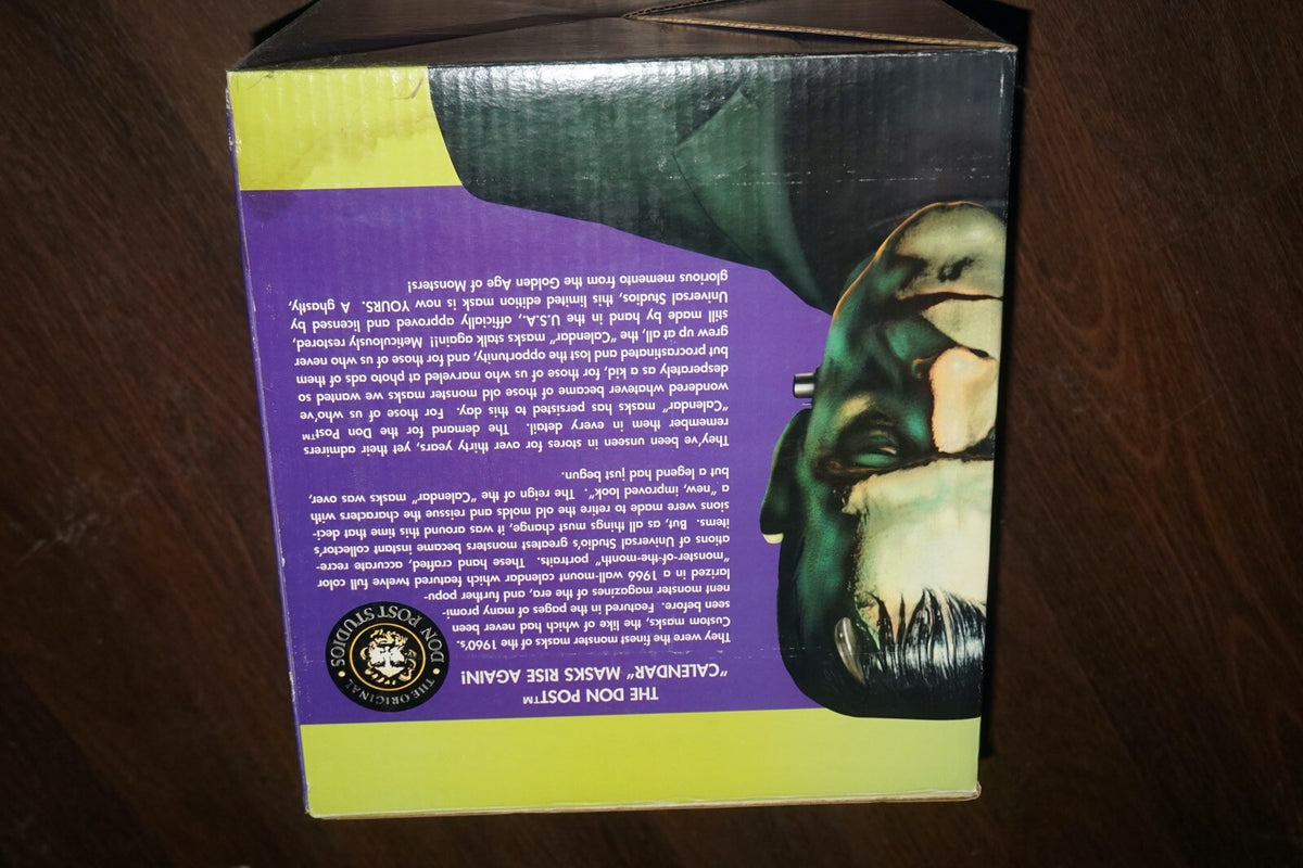 Universal Studios Monsters Frankenstein Calendar Mask NEW In Box Glenn Strange