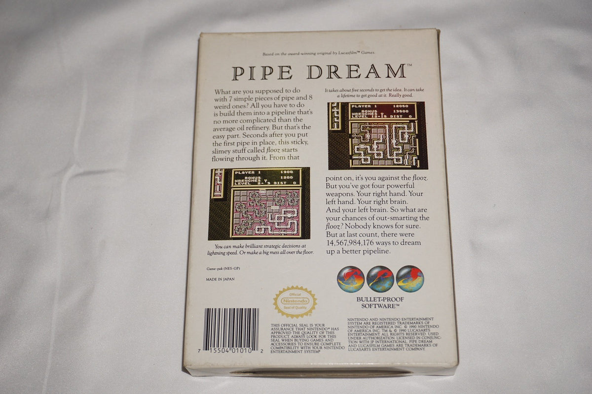 Pipe Dream (Nintendo NES) Complete in Box CIB