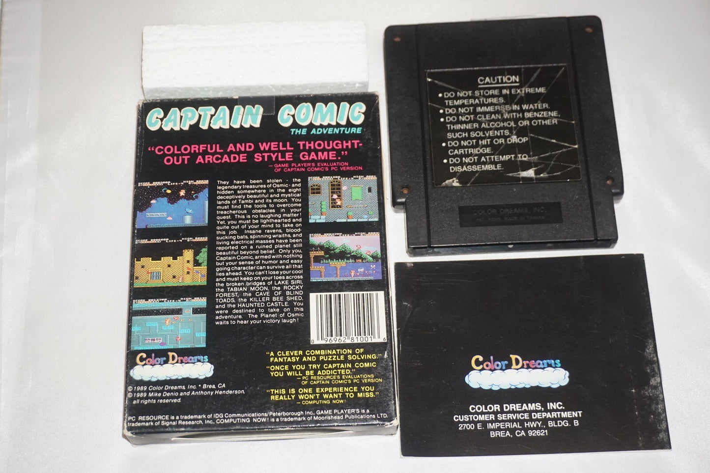 Captain Comic BLACK (Nintendo NES) Complete in Box CIB #2