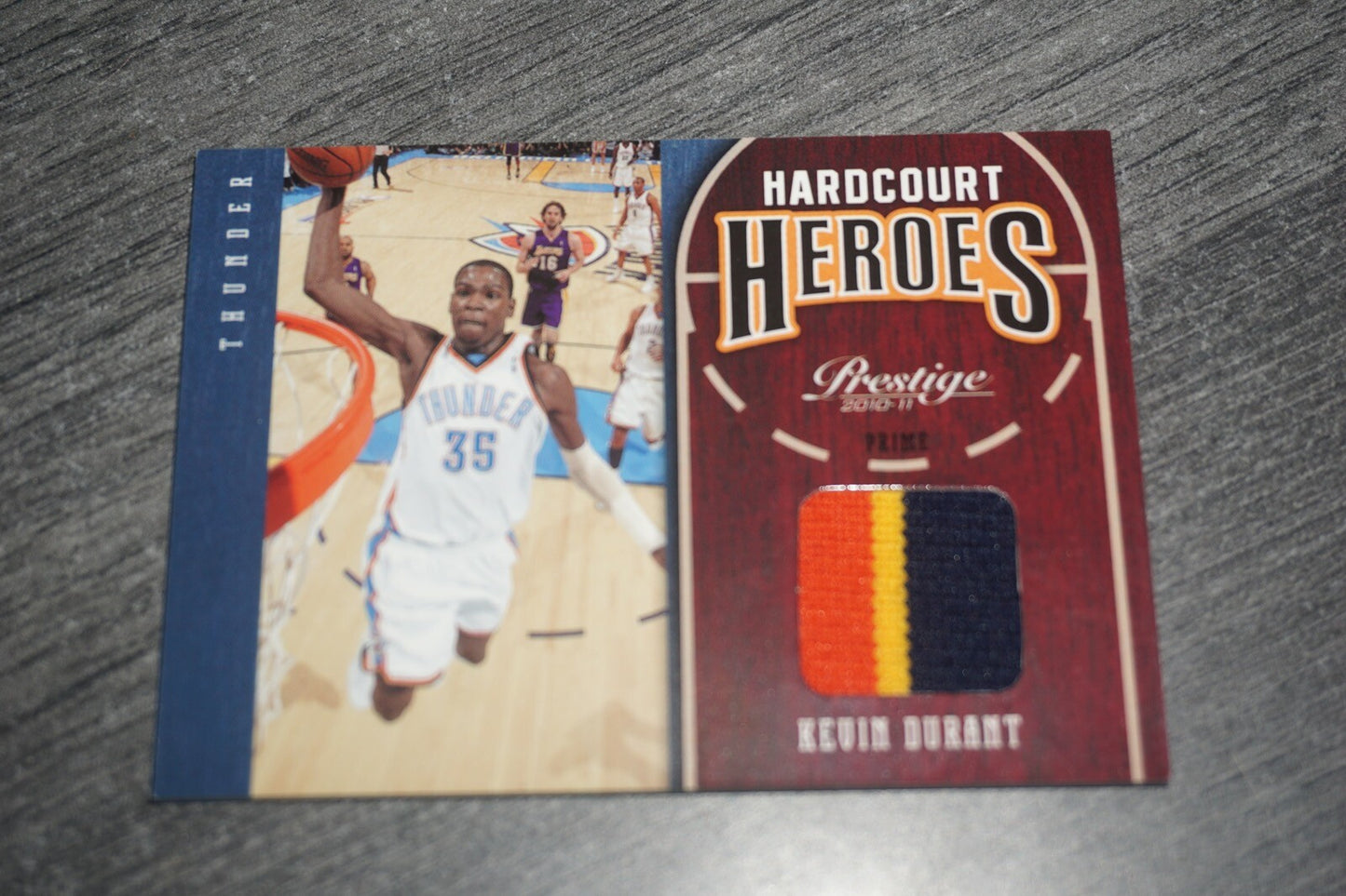 Kevin Durant Hardcourt Heroes 2010-11 Panini Prestige #2 36/49 Swatch