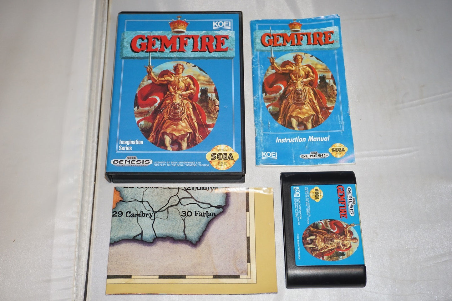 Gemfire (Sega Genesis) Complete w/ Map