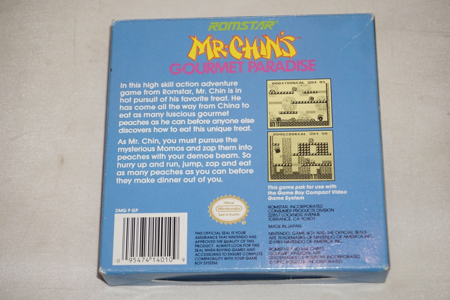 Mr Chin's Gourmet Paradise (Nintendo Gameboy Game Boy GB) Complete CIB Authentic