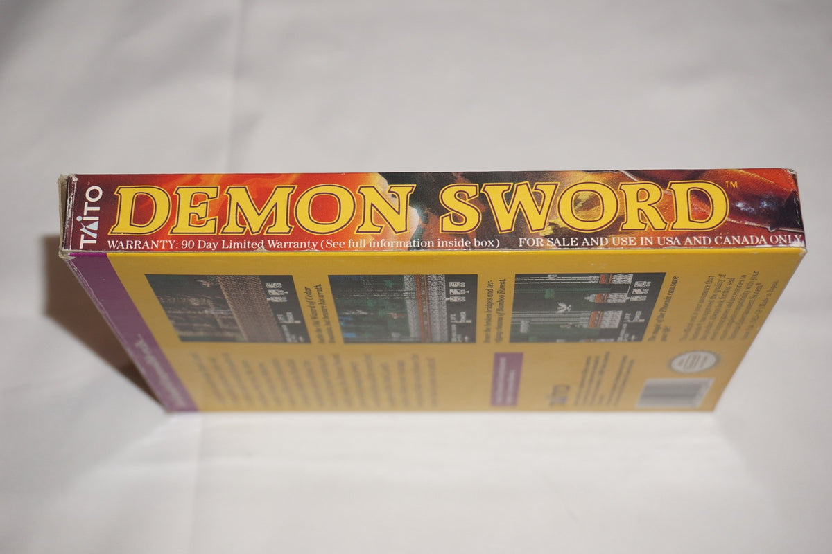 Demon Sword (Nintendo NES) Complete in Box w/ Reg Card CIB