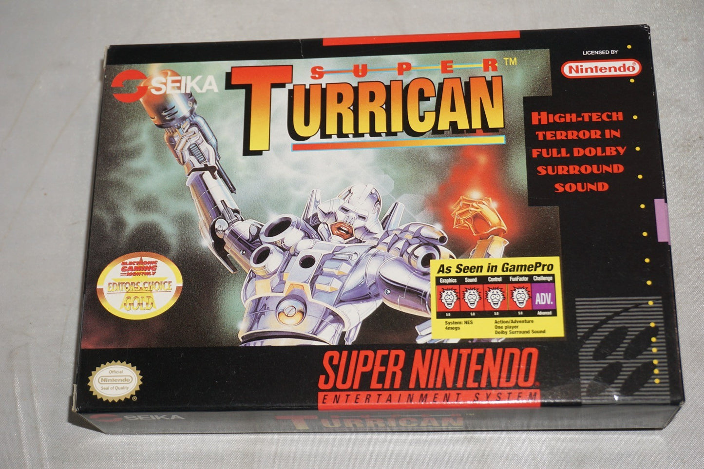Super Turrican 1 (Super Nintendo SNES) Complete in Box w/ Reg Card CIB