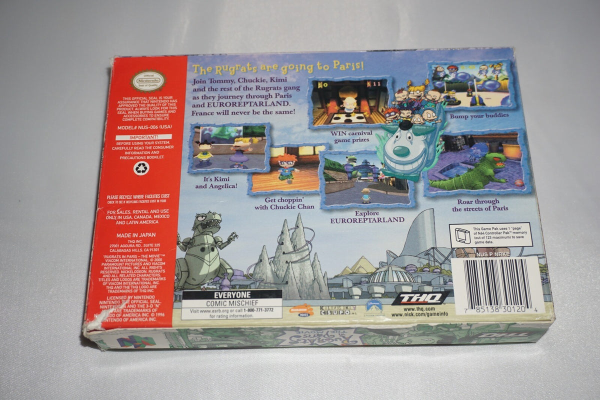 Rugrats In Paris Movie (Nintendo 64 N64) Complete in Box CIB