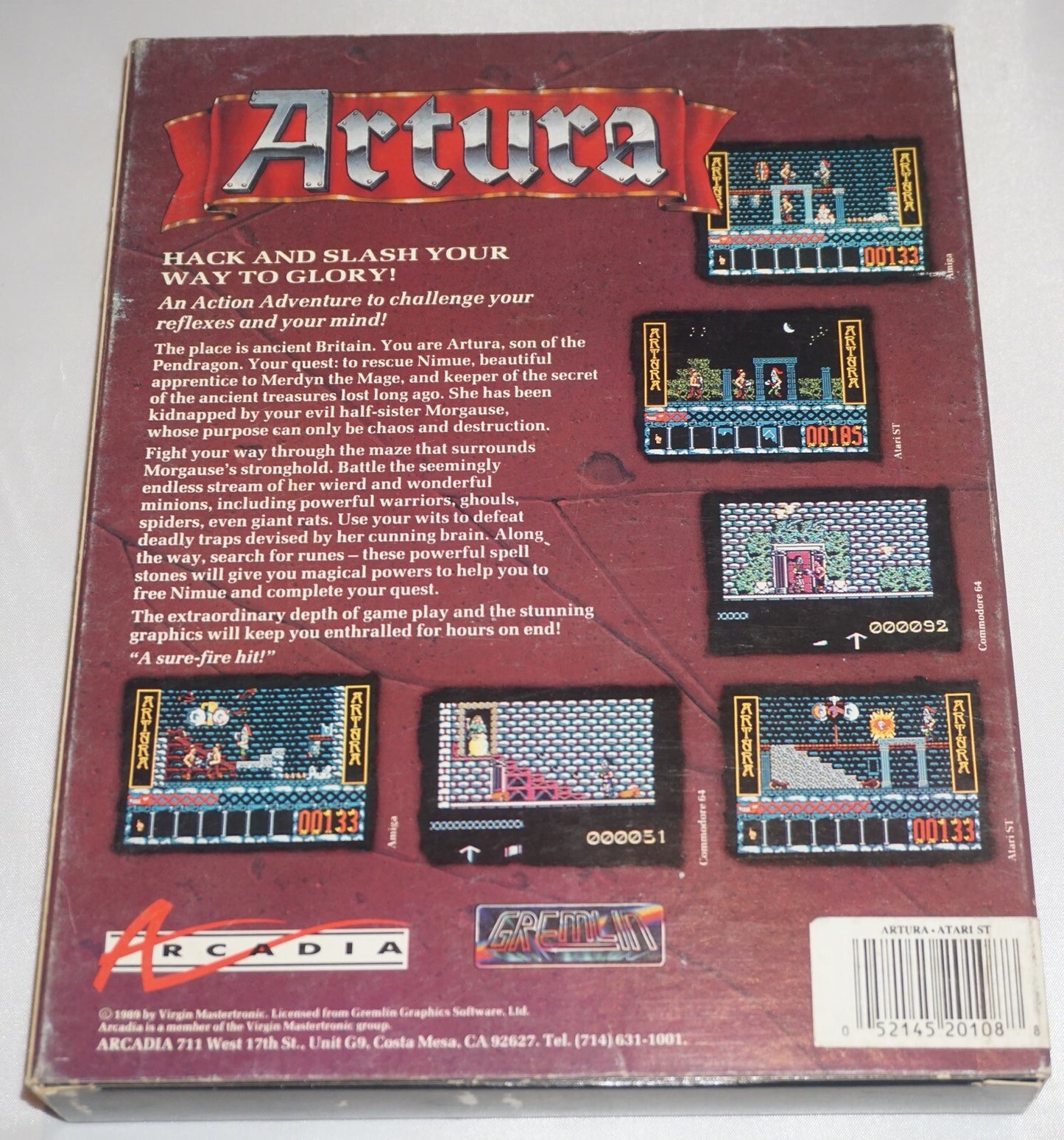 Artura (Atari ST PC) Complete in Box w/ Map