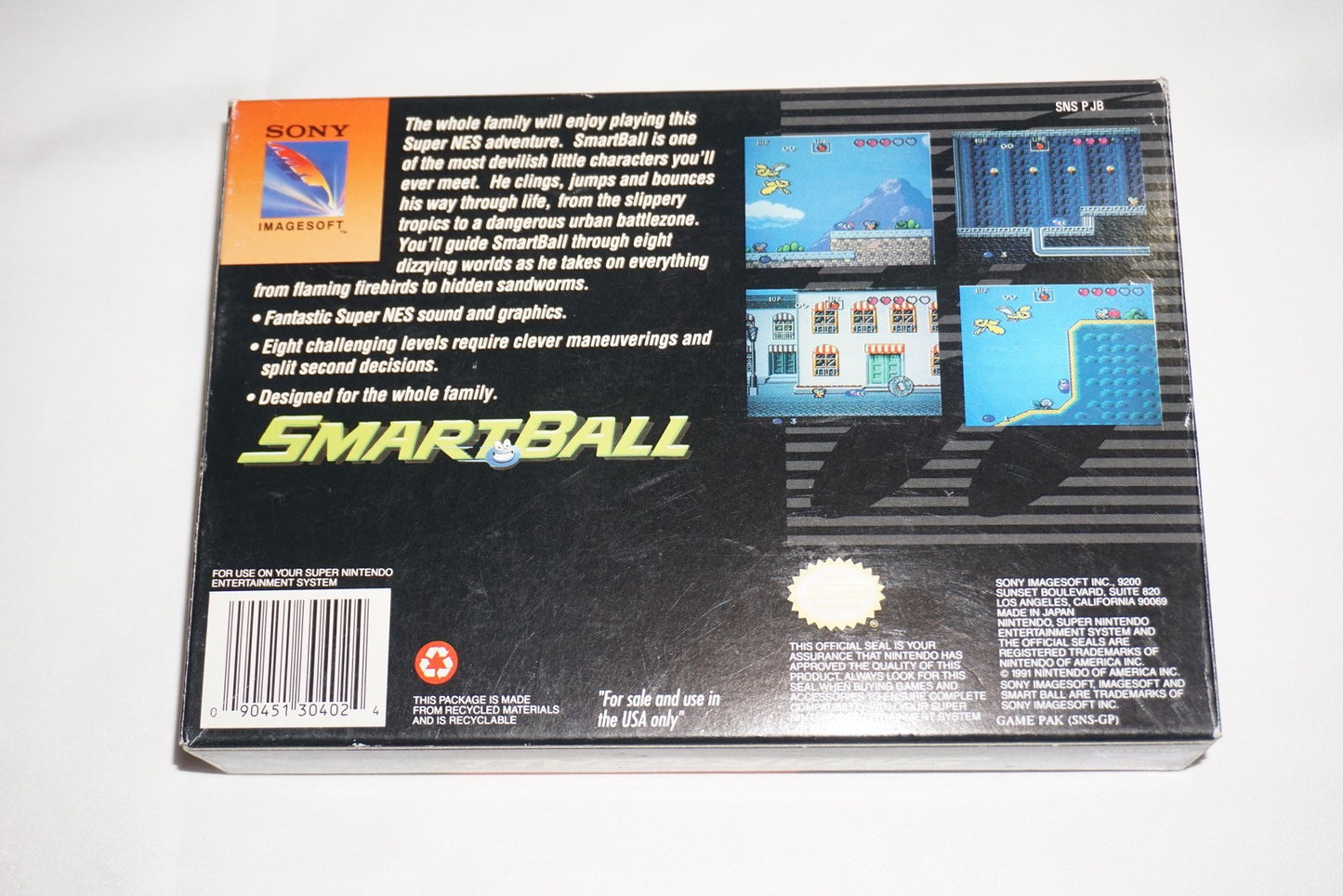 Smartball (Super Nintendo SNES) Complete in Box CIB