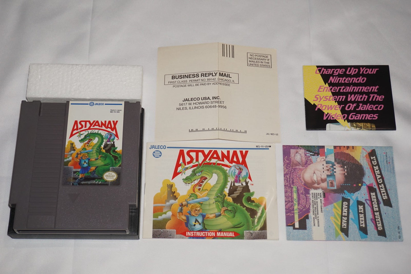 Astyanax (Nintendo NES) Complete in Box w/ Reg Card CIB