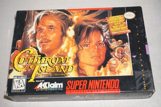 Cutthroat Island (Super Nintendo SNES) Complete in Box w/ Reg Card Poster CIB