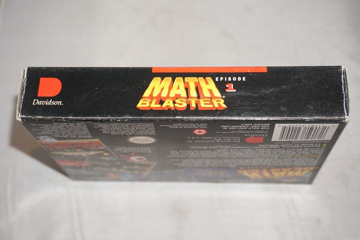 Math Blaster Episode One 1 (Super Nintendo SNES) Complete in Box CIB