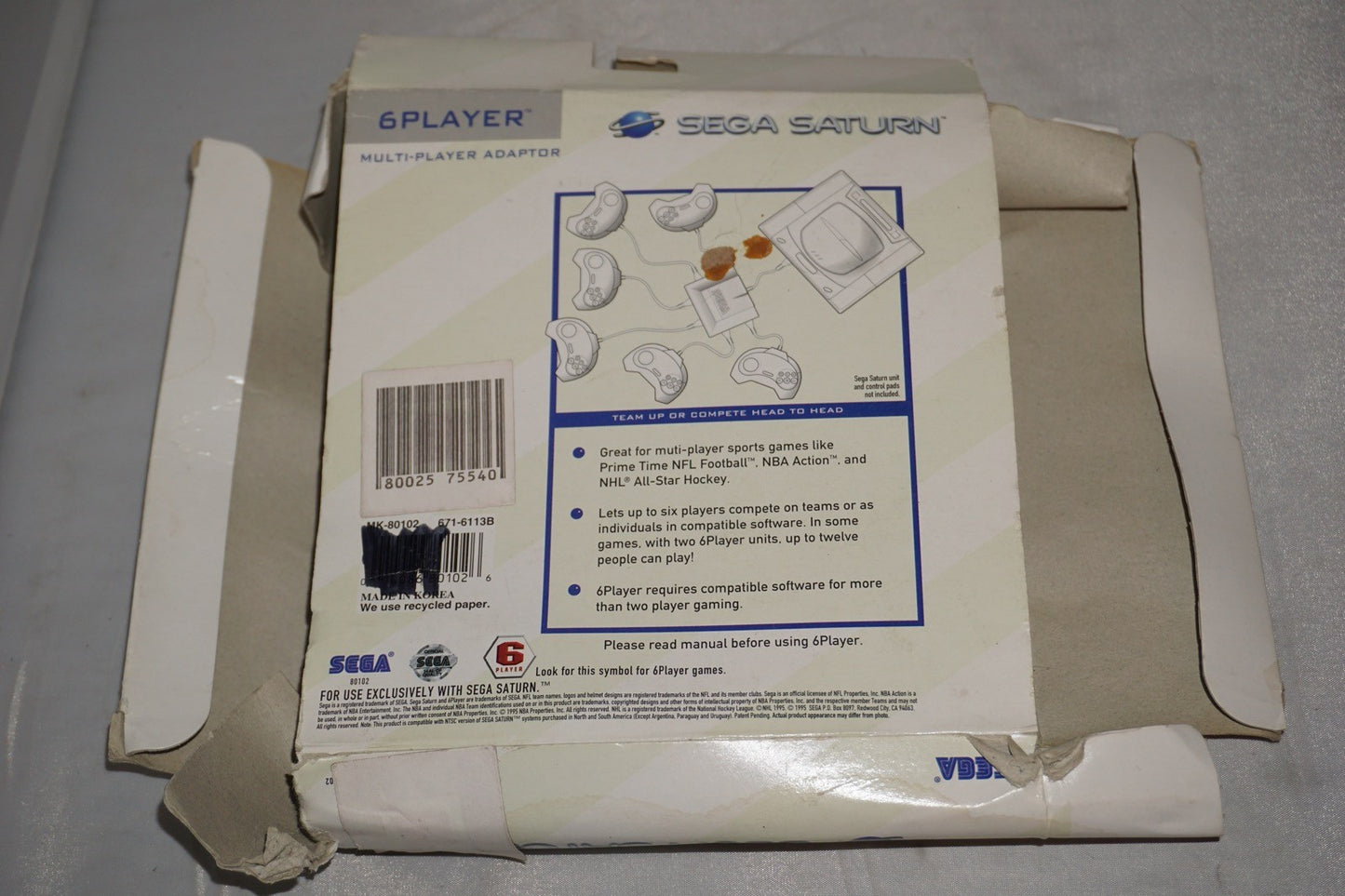 6 Player Multi Tap (Sega Saturn) NEW in Box #2