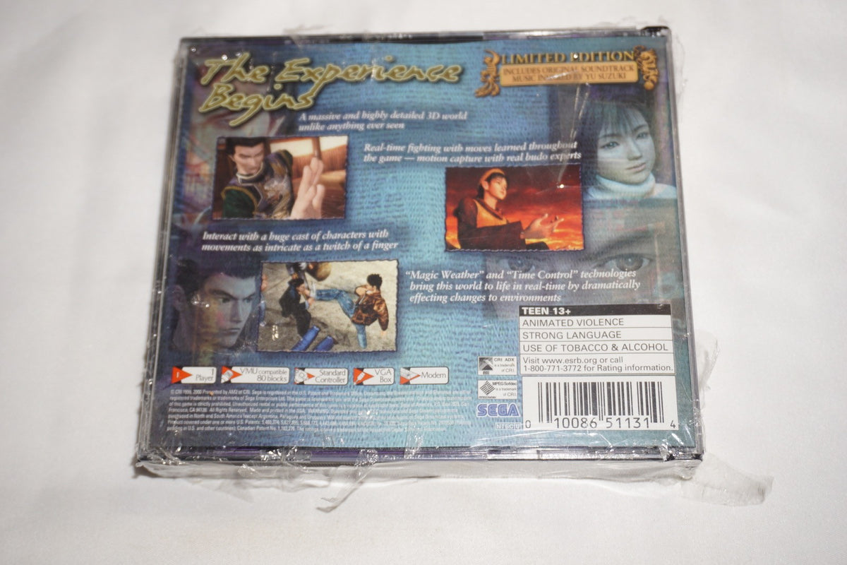 Shenmue Limited Edition (Sega Dreamcast) NEW Sealed