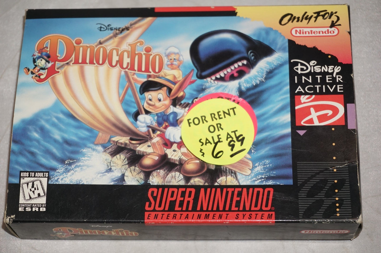 Pinocchio (Super Nintendo SNES) Complete in Box CIB