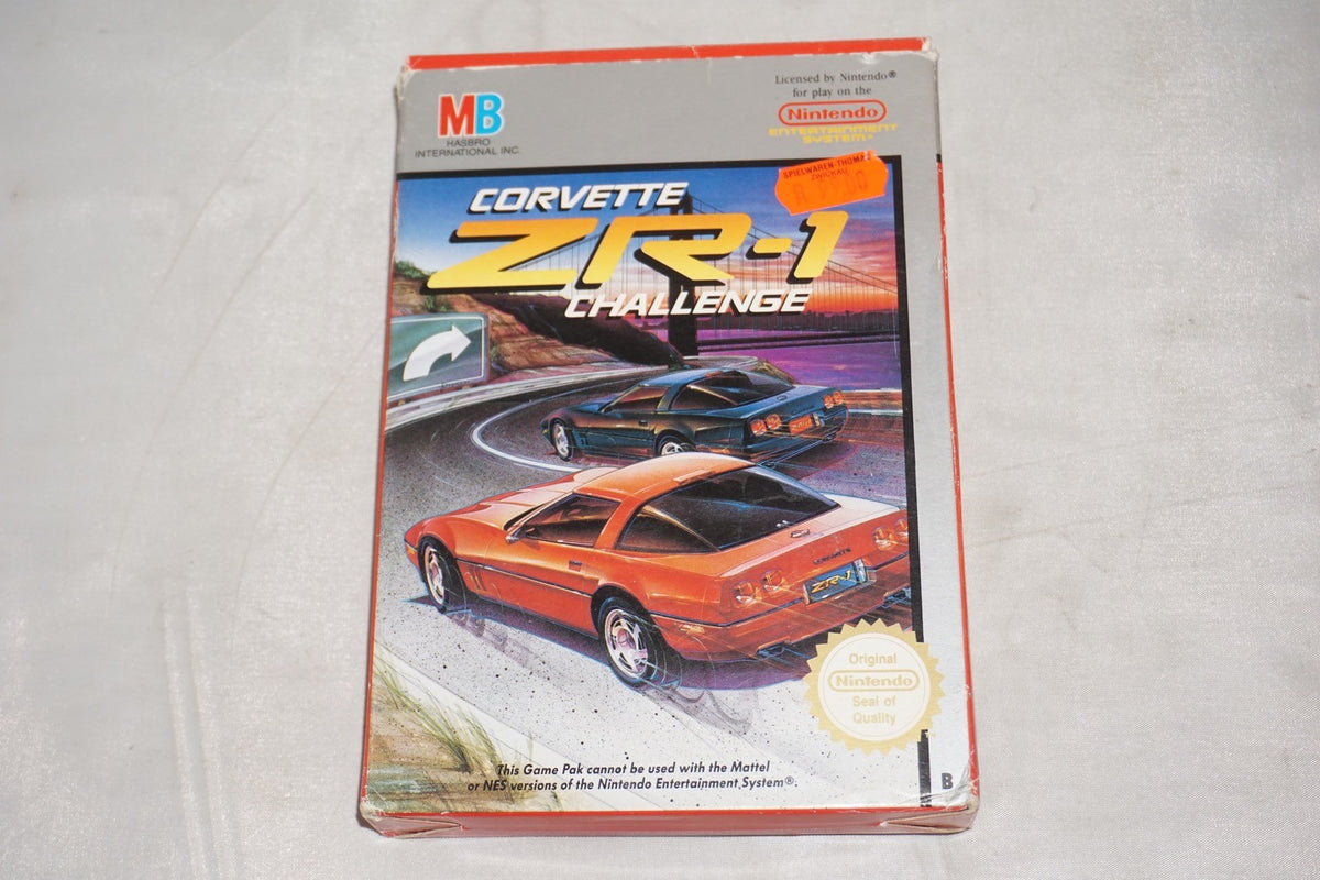 Corvette Zr-1 Challenge (Nintendo NES) Complete in Box CIB PAL B