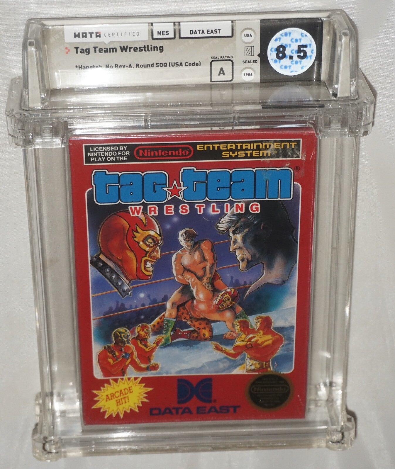 Tag Team Wrestling Hangtab (Nintendo NES) NEW Sealed WATA 8.5 A