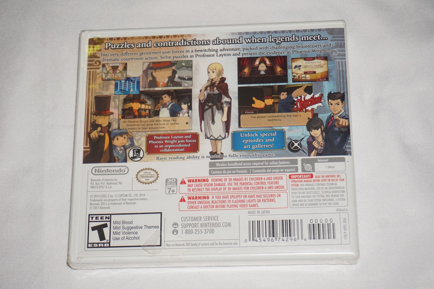 Professor Layton vs Phoenix Wright (Nintendo 3DS) NEW Sealed