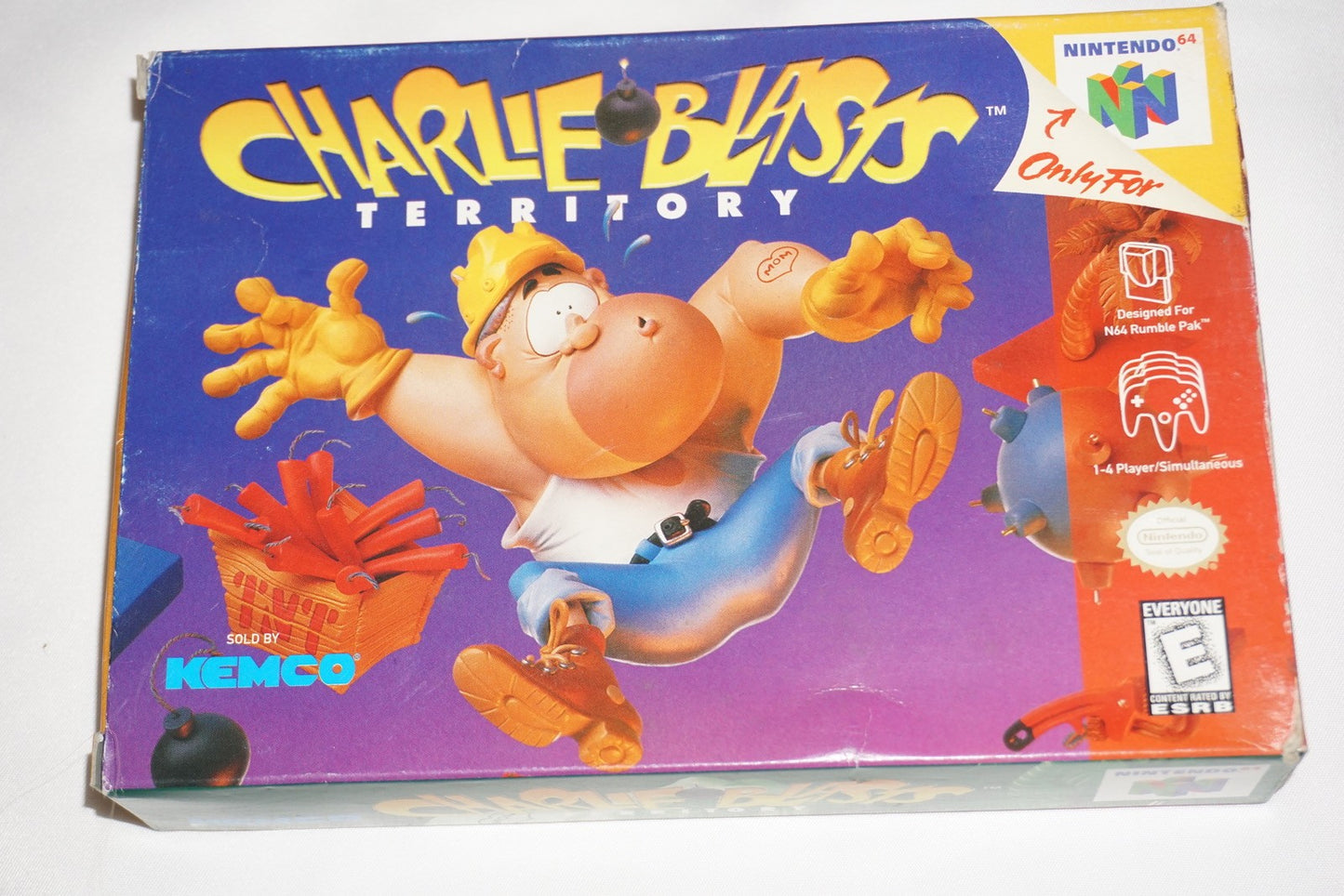 Charlie Blasts Territory (Nintendo 64 N64) Complete in Box w/ Reg Poster CIB