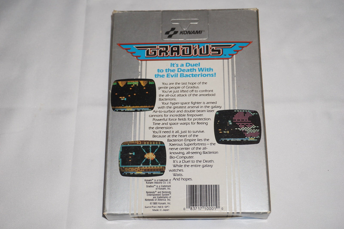 Gradius Hangtab 5 Screw (Nintendo NES) Complete in Box CIB