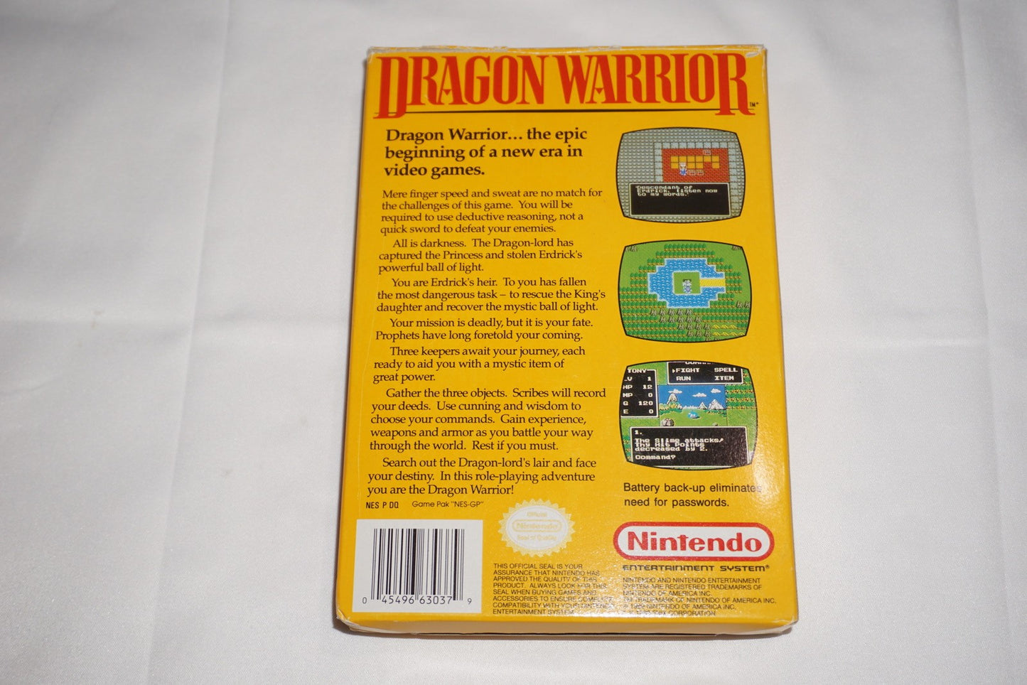 Dragon Warrior 1 (Nintendo NES) 100% Complete in Box CIB