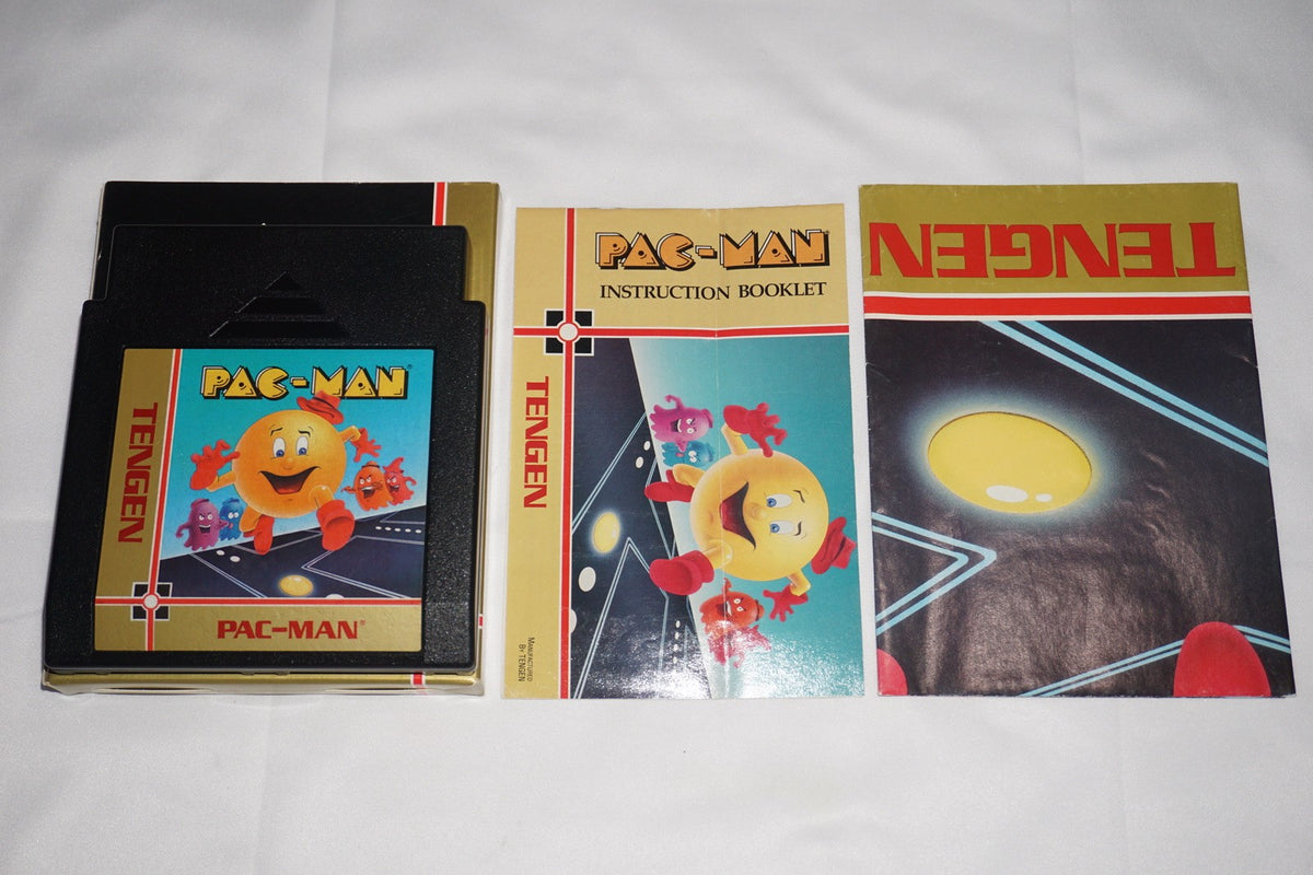 Pac Man Tengen (Nintendo NES) Complete in Box w/ Poster CIB