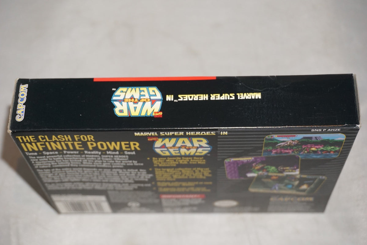 Marvel Super Heroes: War of Gems (Super Nintendo SNES) Complete w/ Reg Card CIB
