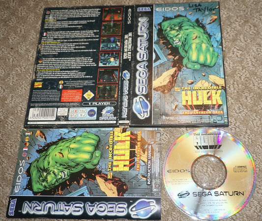 Incredible Hulk Pantheon Saga (Sega Saturn) Complete PAL UK Import