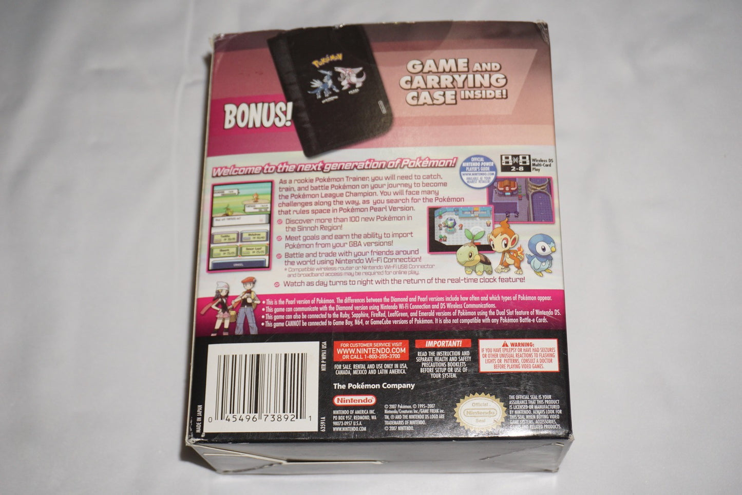 Pokemon Pearl (Nintendo DS) NEW w/ Carrying Case