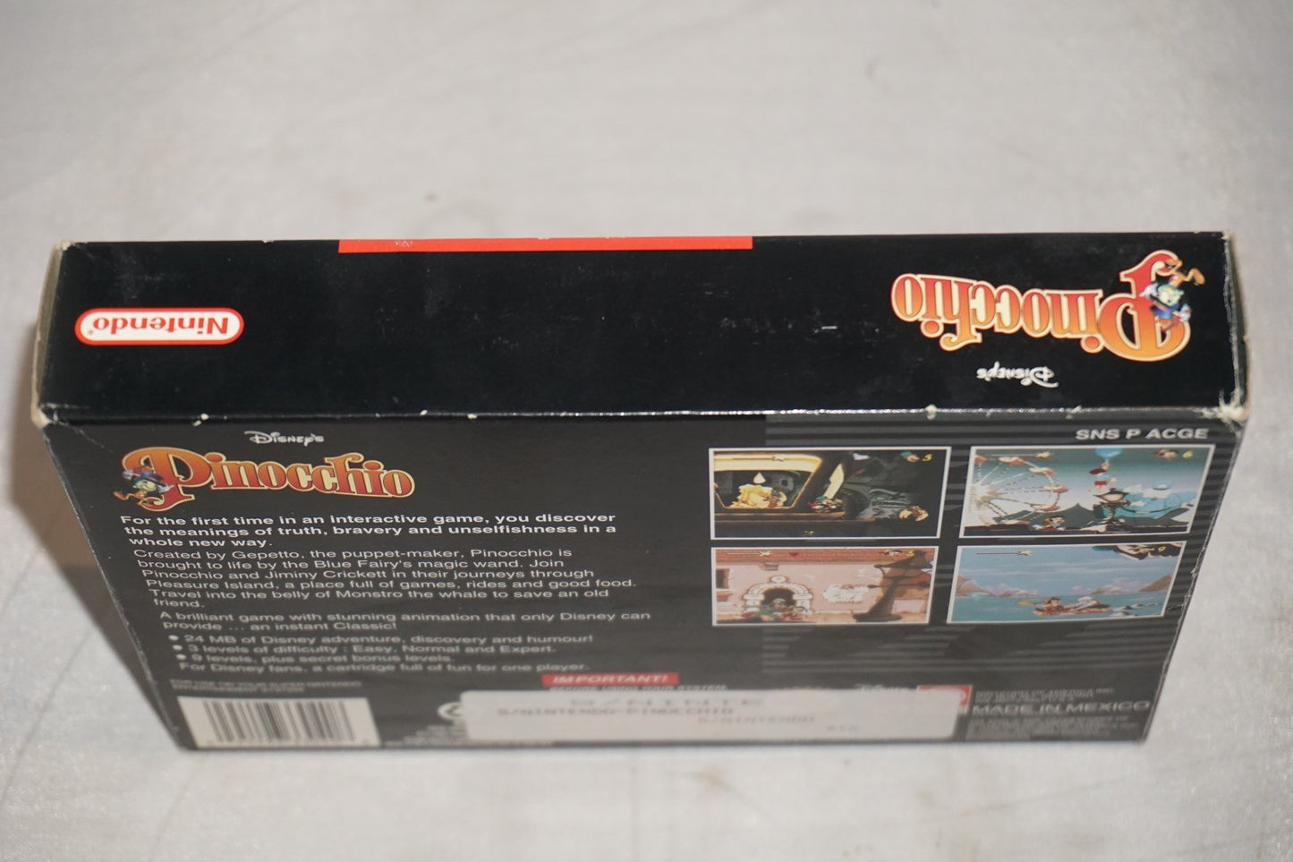 Pinocchio (Super Nintendo SNES) Complete in Box CIB